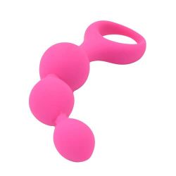 Loving Joy Triple Ripple Anal Beads-Pink