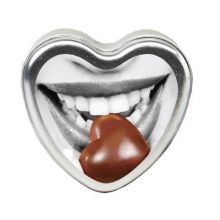 Earthly Body 3 in 1 Edible Massage Heart Candle-Chocolate