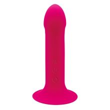 Dual Density Cushioned Core Vibrating Suction Cup Silicone Dildo 6.5 Inch