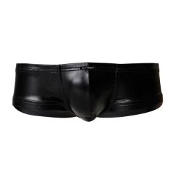 C4M Booty Shorts Black Leatherette Small